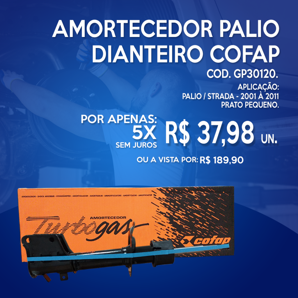 Valor por unidade dos amortecedores dianteiros da Palio