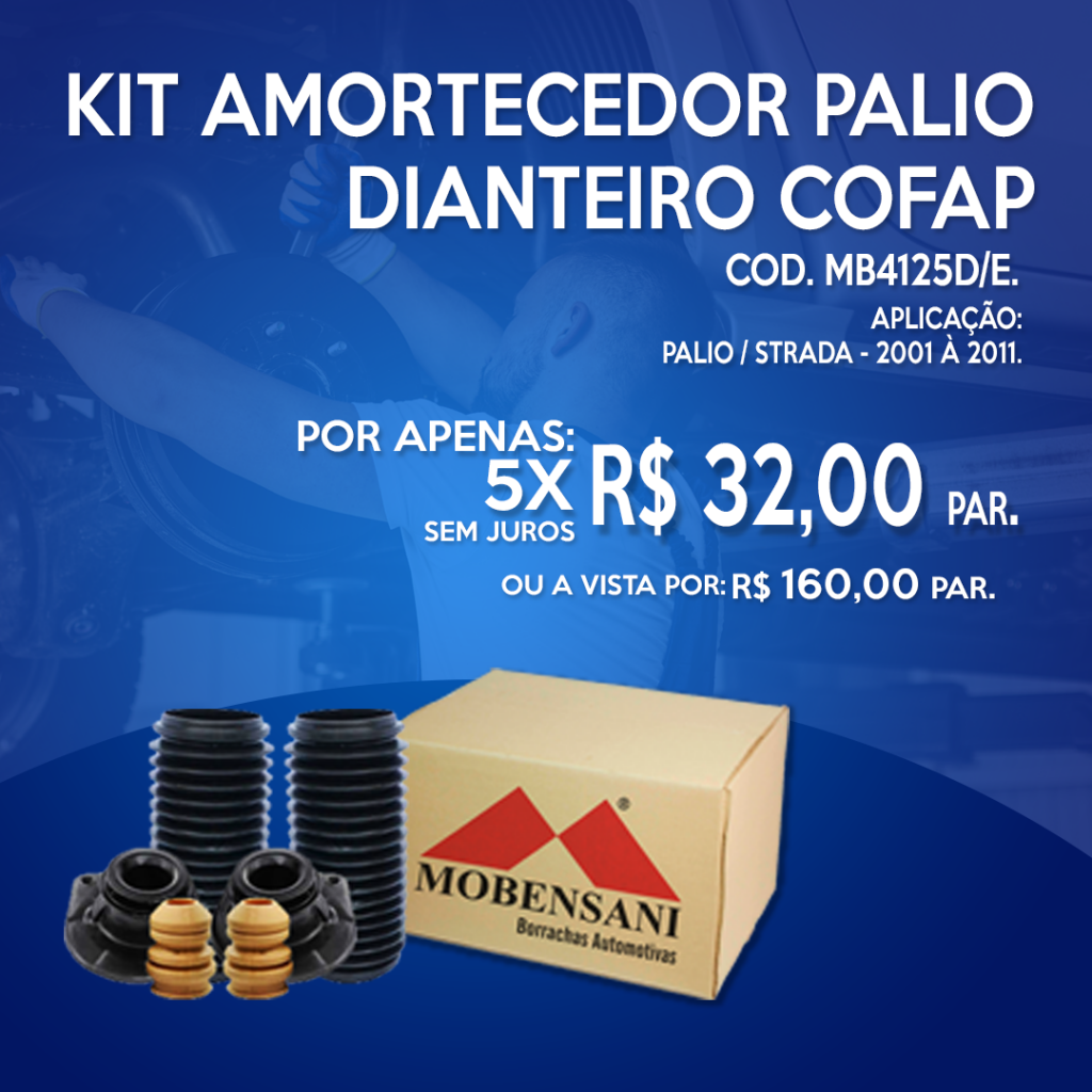 Valor por unidade dos kits amortecedores da Palio